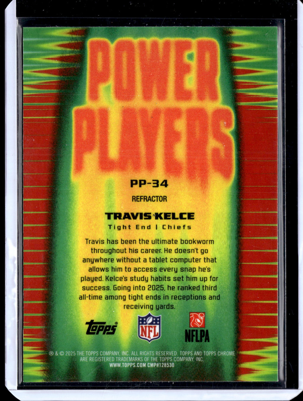 2025 Topps Chrome Football Travis Kelce #PP-34 Refractor