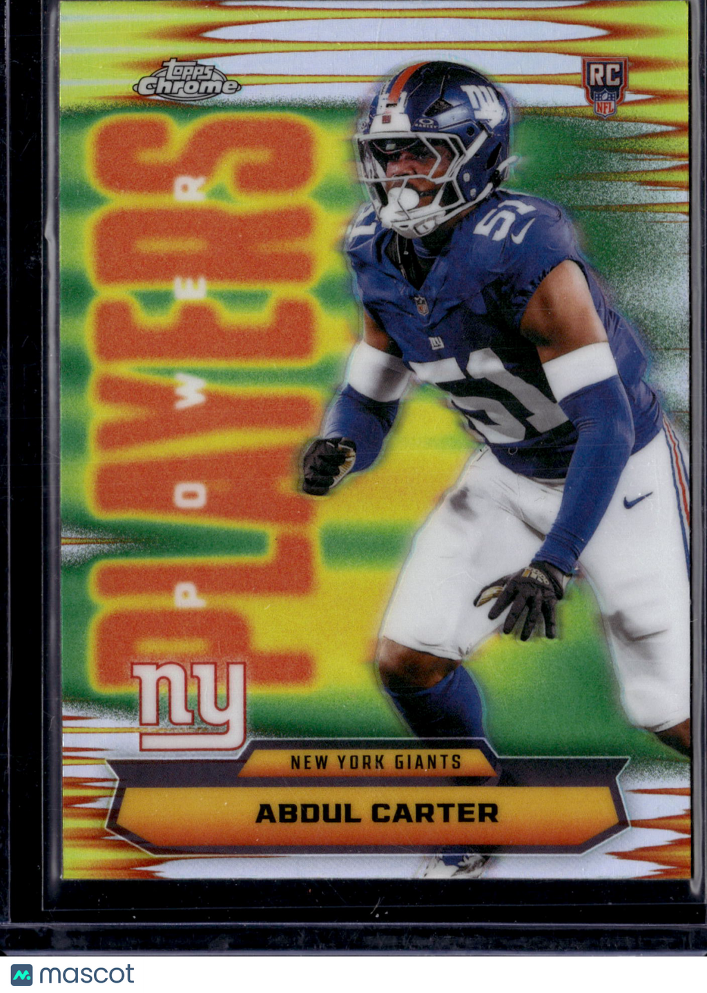 2025 Topps Chrome Football Abdul Carter #PP-40 Refractor RC