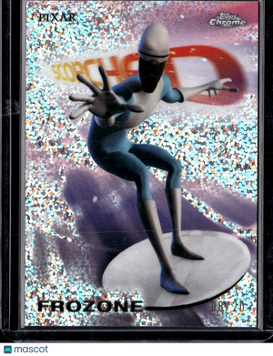 2025 Topps Chrome Disney 100 Scorched Speckle Refractor Frozone /20