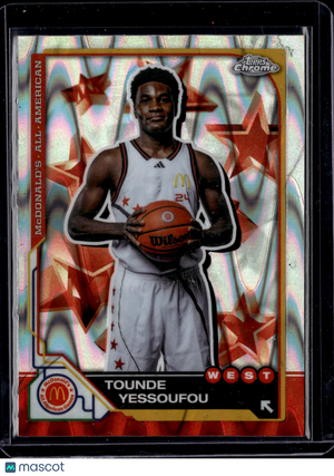 2025 Topps Chrome McDonald's All American Tounde Yessoufou #15 RayWave