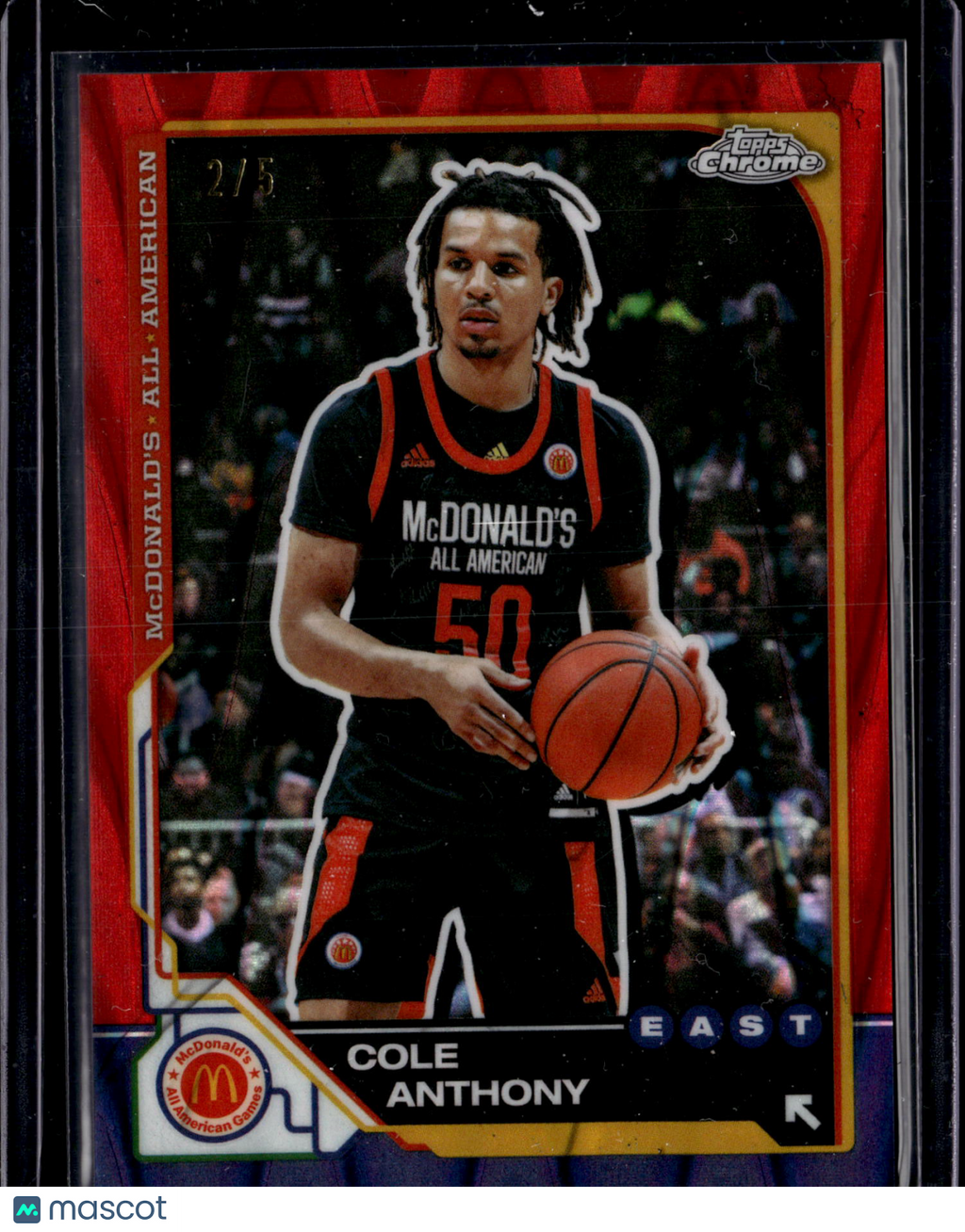2025 Topps Chrome McDonald's All American Cole Anthony #94 Red /5
