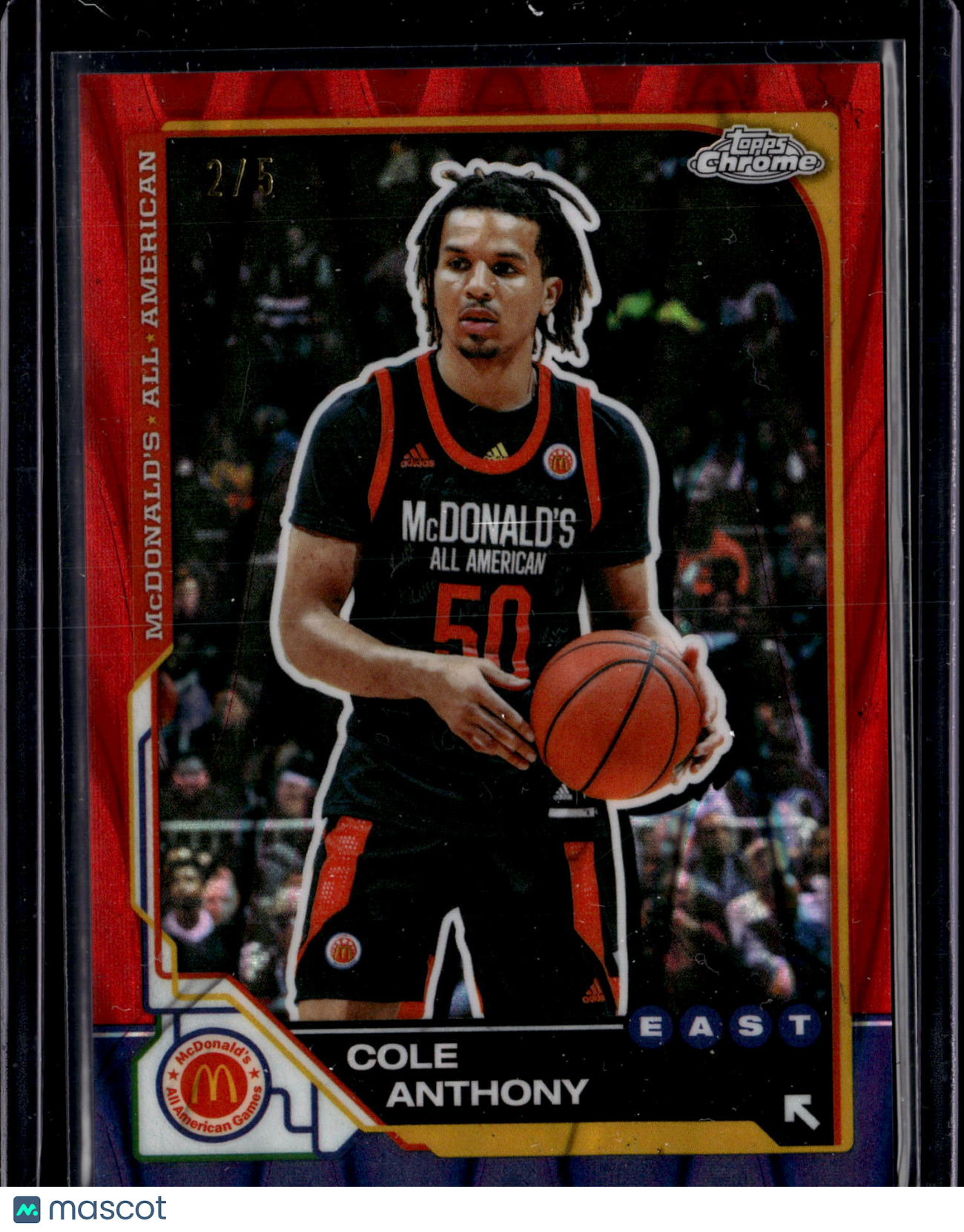 2025 Topps Chrome McDonald's All American Cole Anthony #94 Red /5
