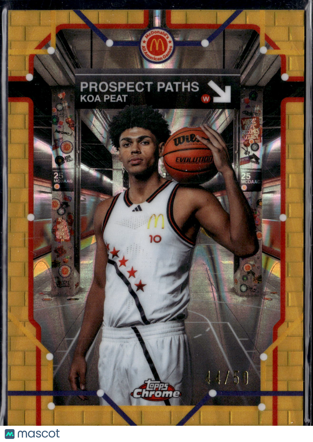 2025 Topps Chrome McDonald's All American Prospect Paths Koa Peat  Gold /50
