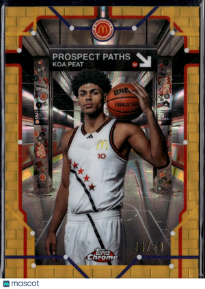 2025 Topps Chrome McDonald's All American Prospect Paths Koa Peat  Gold /50