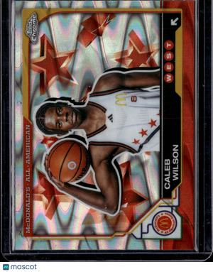 2025 Topps Chrome McDonald's All American Caleb Wilson #48 Red RayWave