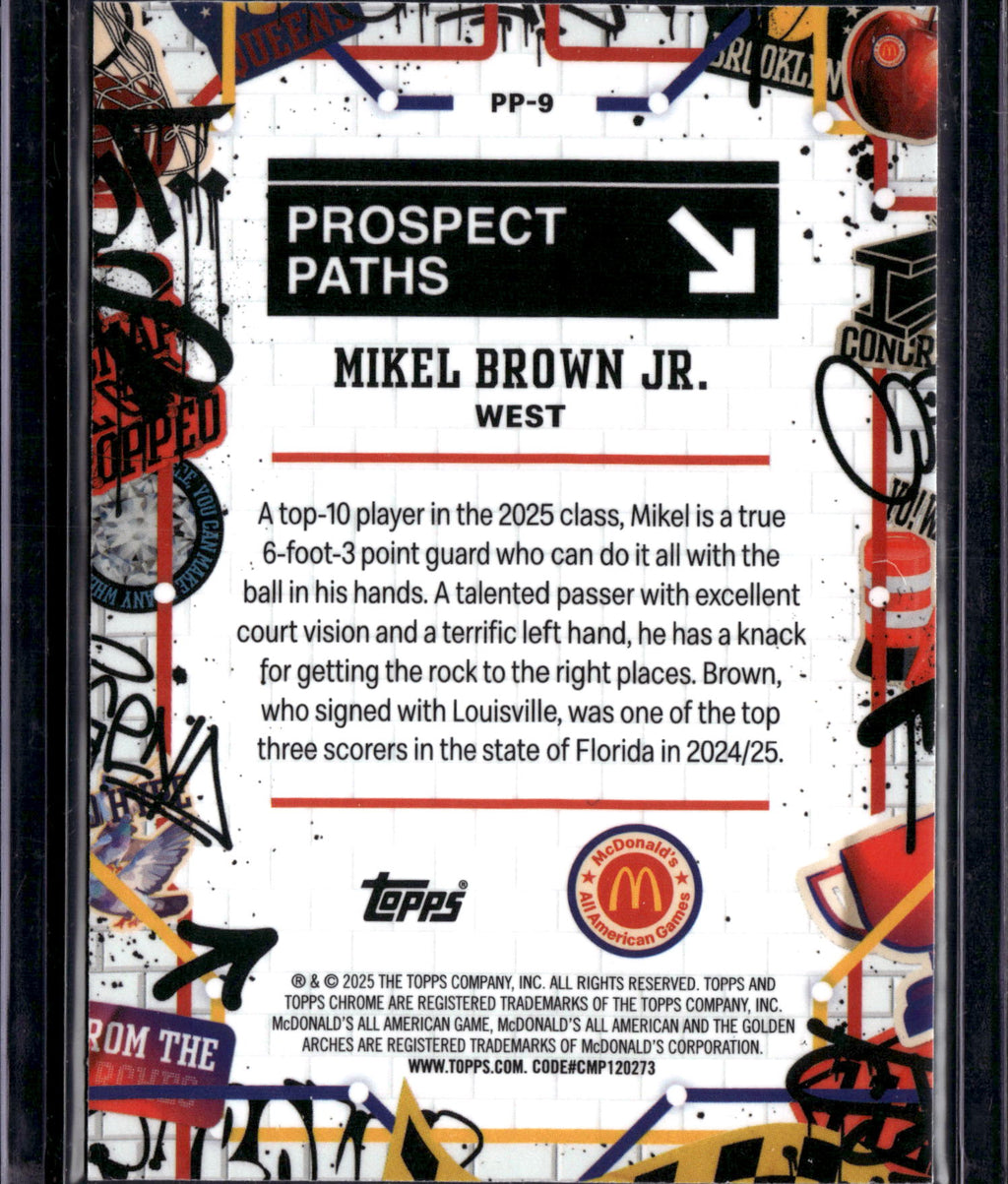 2025 Topps Chrome McDonald's All American Prospect Paths Mikel Brown Jr. #PP-9