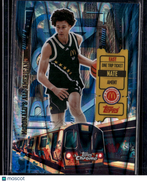 2025 Topps Chrome McDonald's All American One Trip Ticket Nate Ament #HR-3