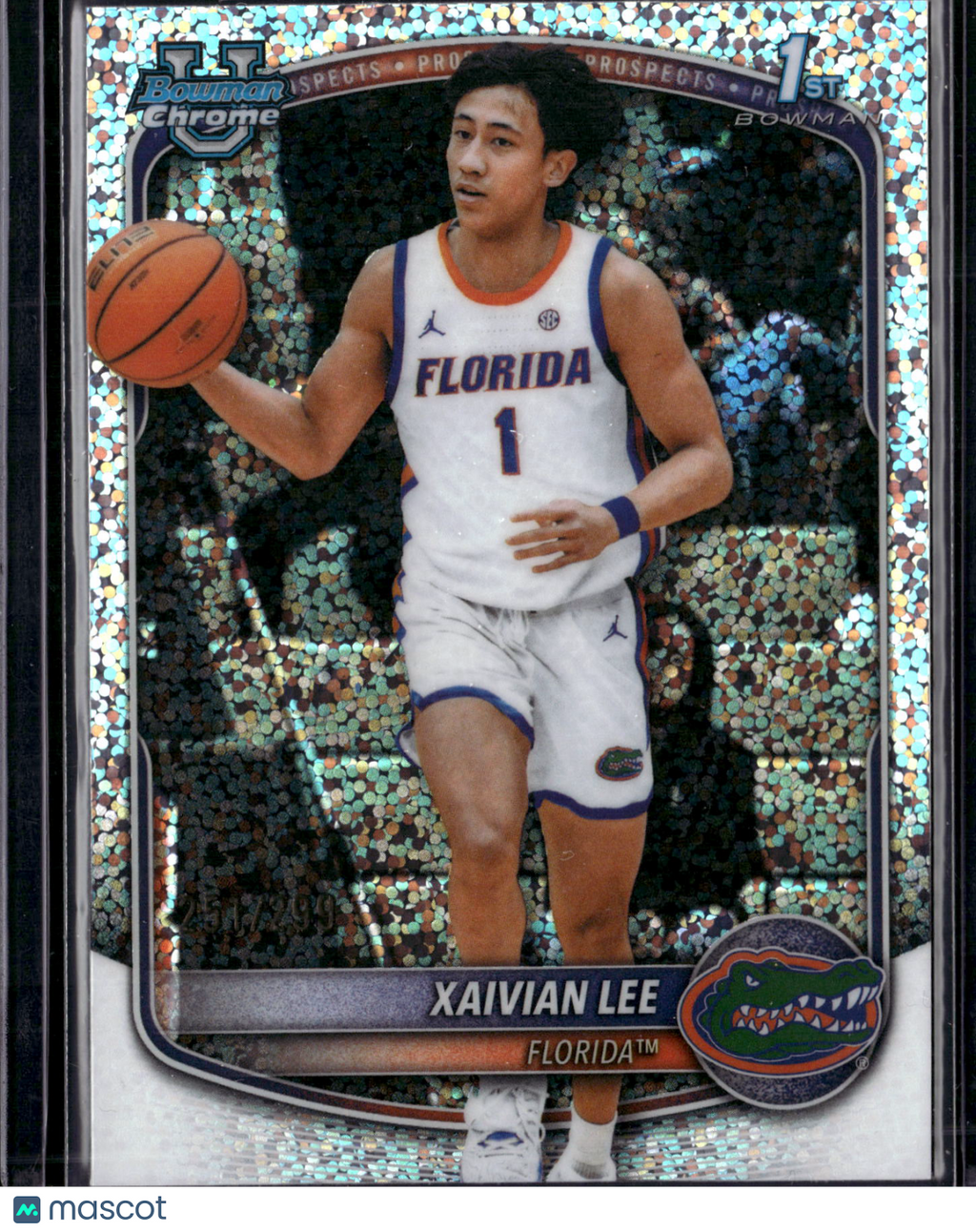 2025 Bowman Chrome University Xaivian Lee #BCP-28 Speckle Refractor
