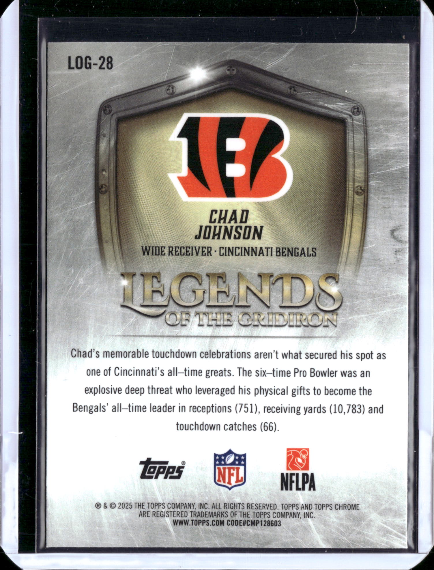 2025 Topps Chrome Legends of the Gridiron Chad Johnson #LOG-28