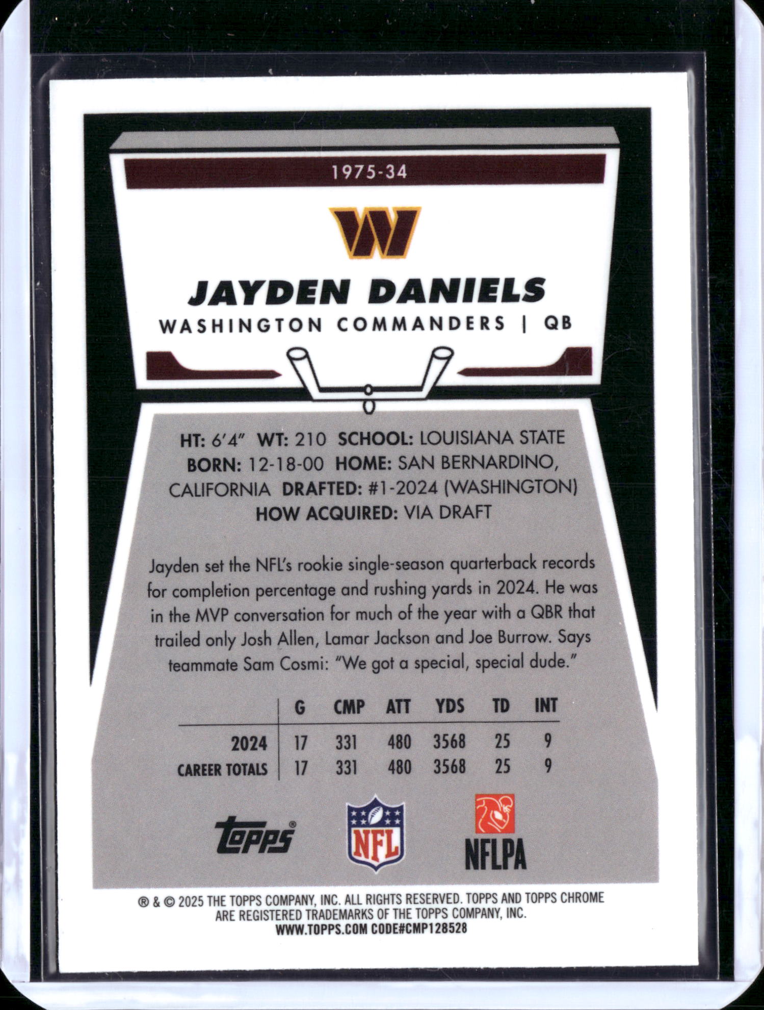 1975 Topps Chrome Jayden Daniels #1975-34