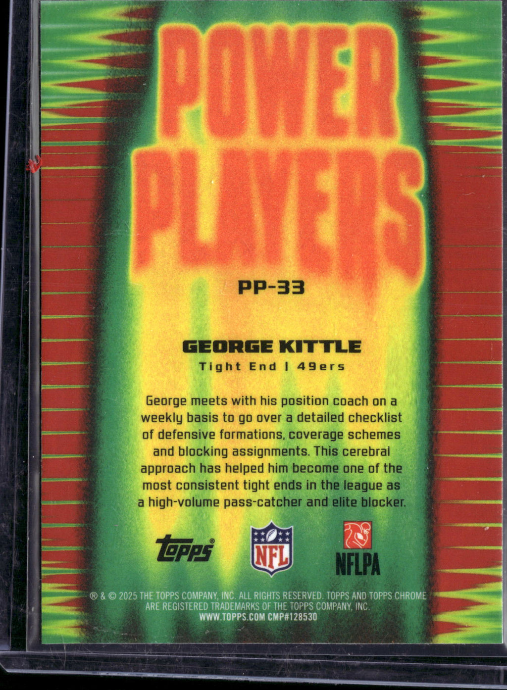 2025 Topps Chrome Power Players George Kittle #PP-33