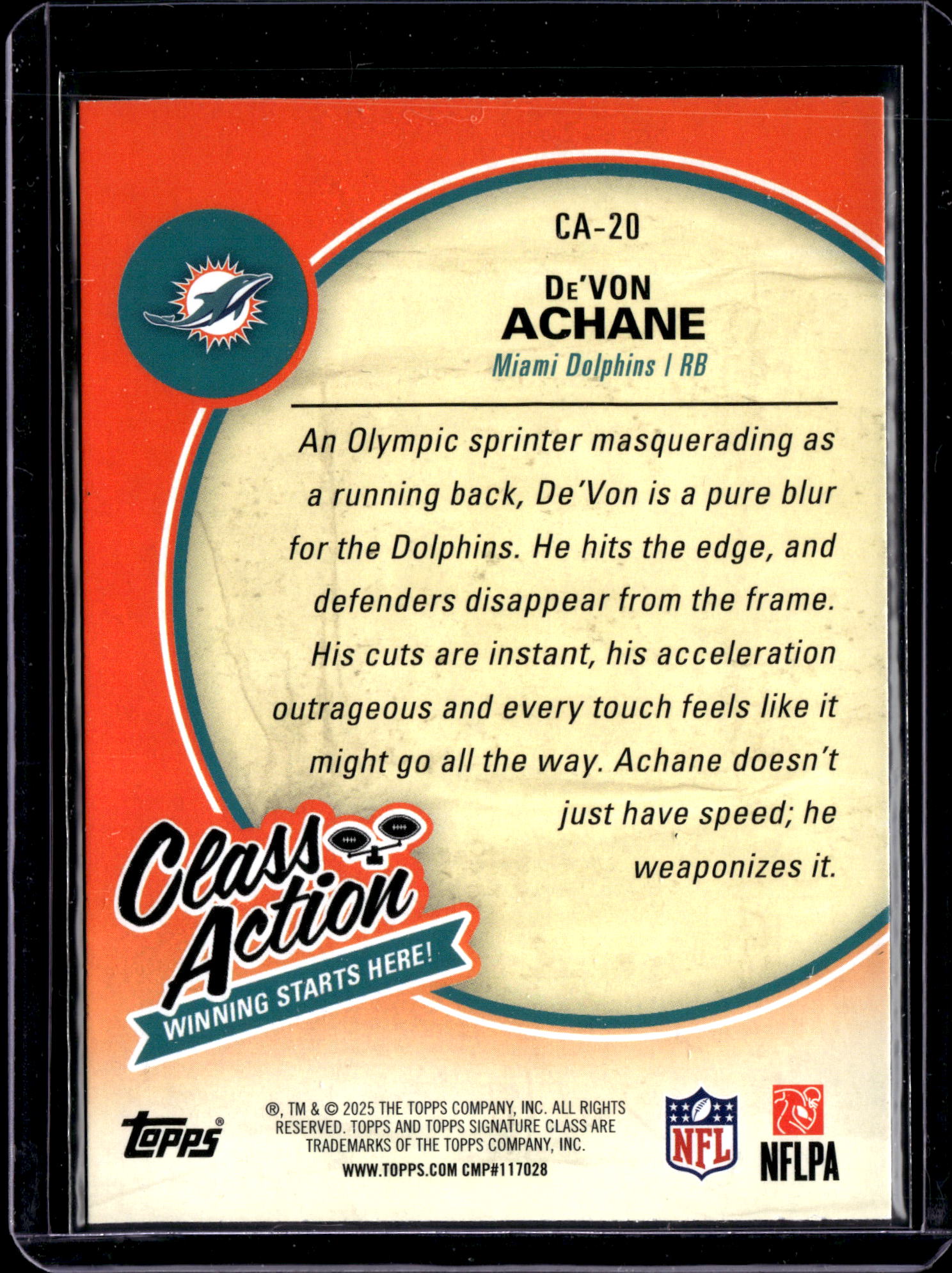 2025 Topps Composite Class Action De'Von Achane #CA-20 /