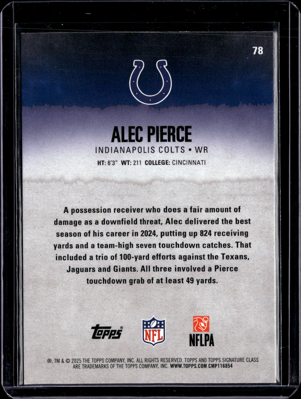 2025 Topps Signature Class Alec Pierce #78