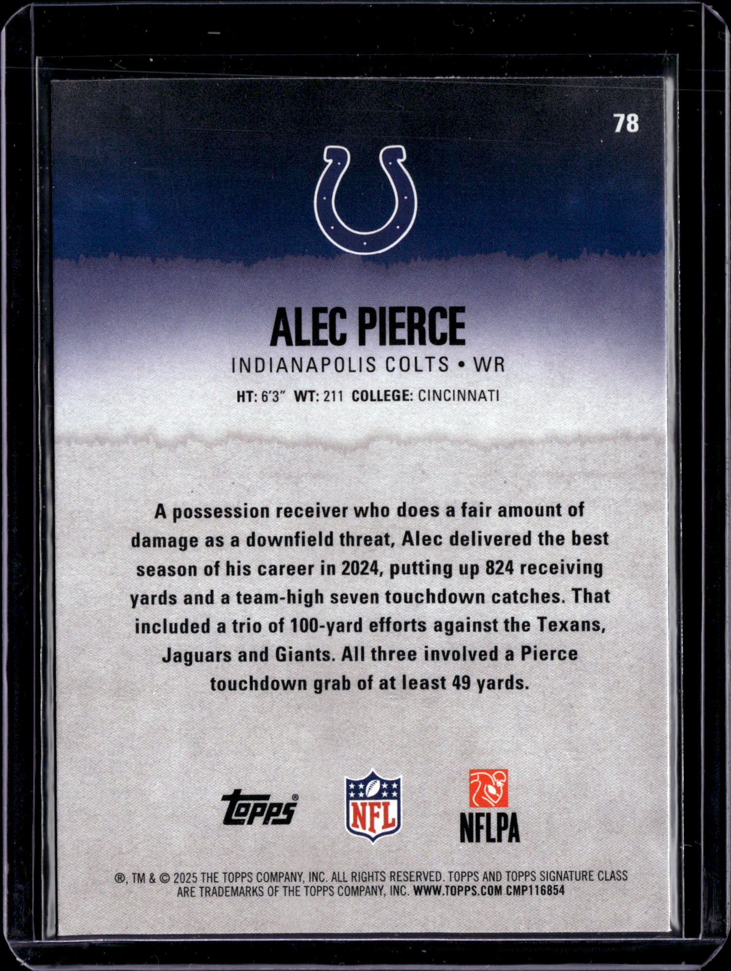 2025 Topps Signature Class Alec Pierce #78