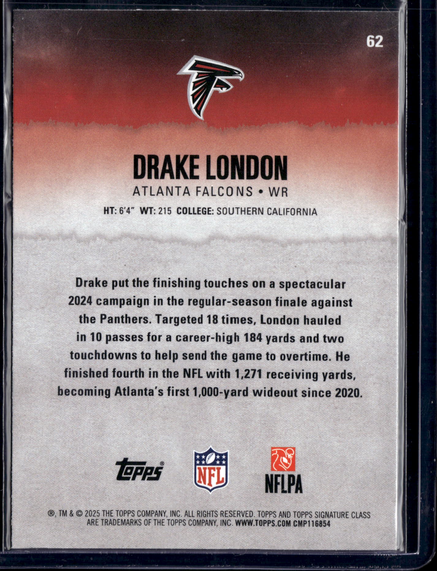 2025 Topps Composite Drake London #62