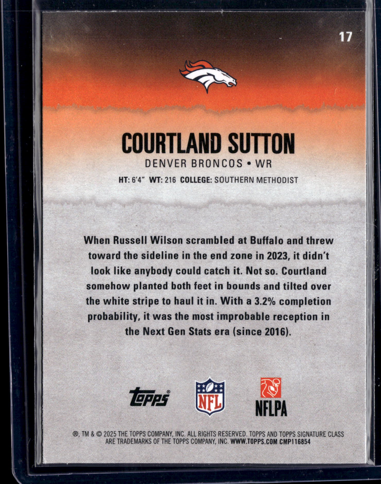 2025 Topps Signature Class Courtland Sutton #17