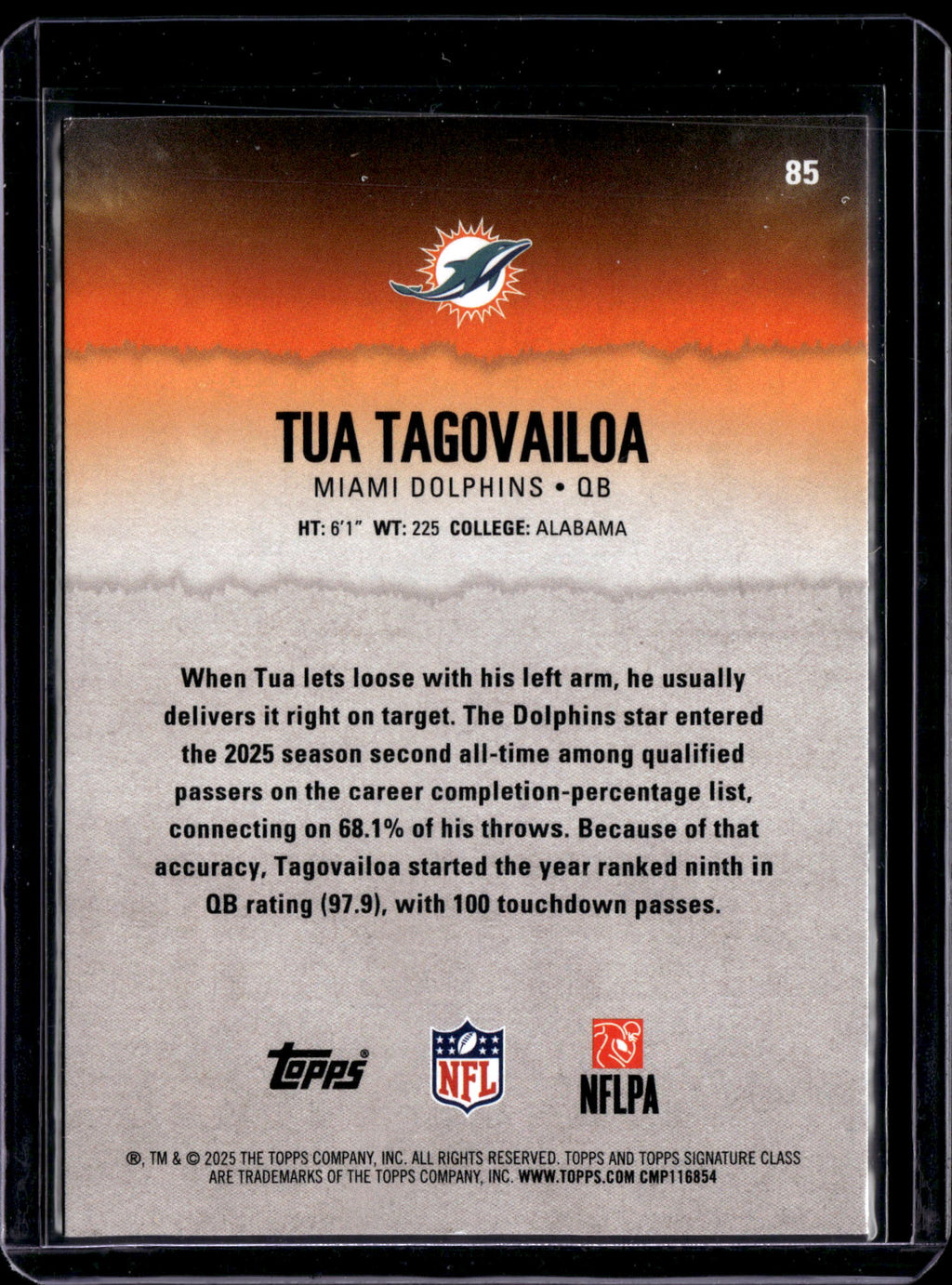 2025 Topps Signature Class Tua Tagovailoa #85