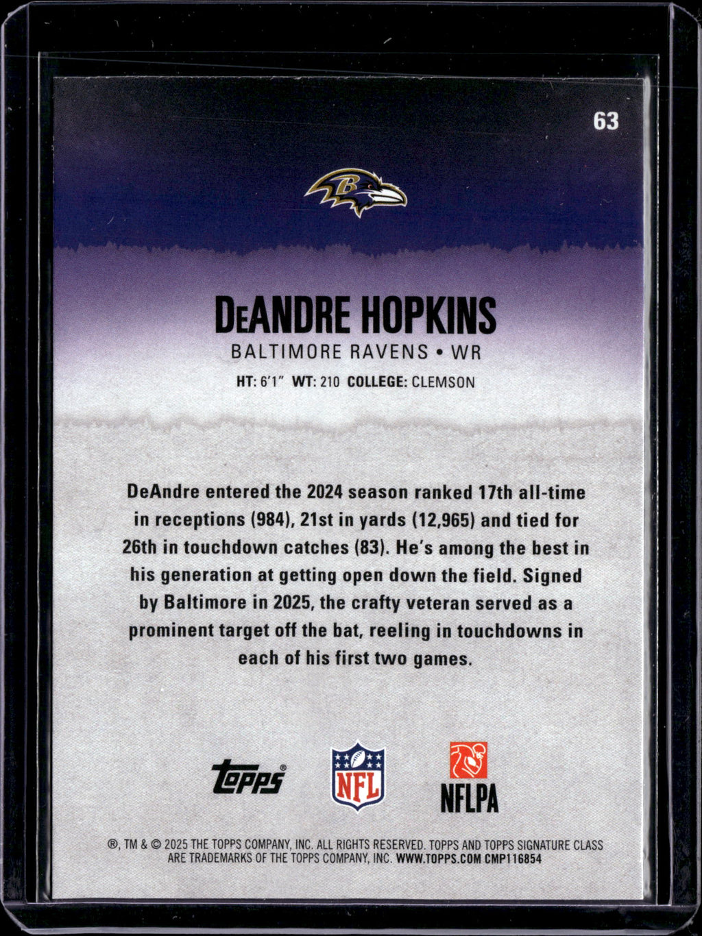 2025 Topps Composite DeAndre Hopkins #63
