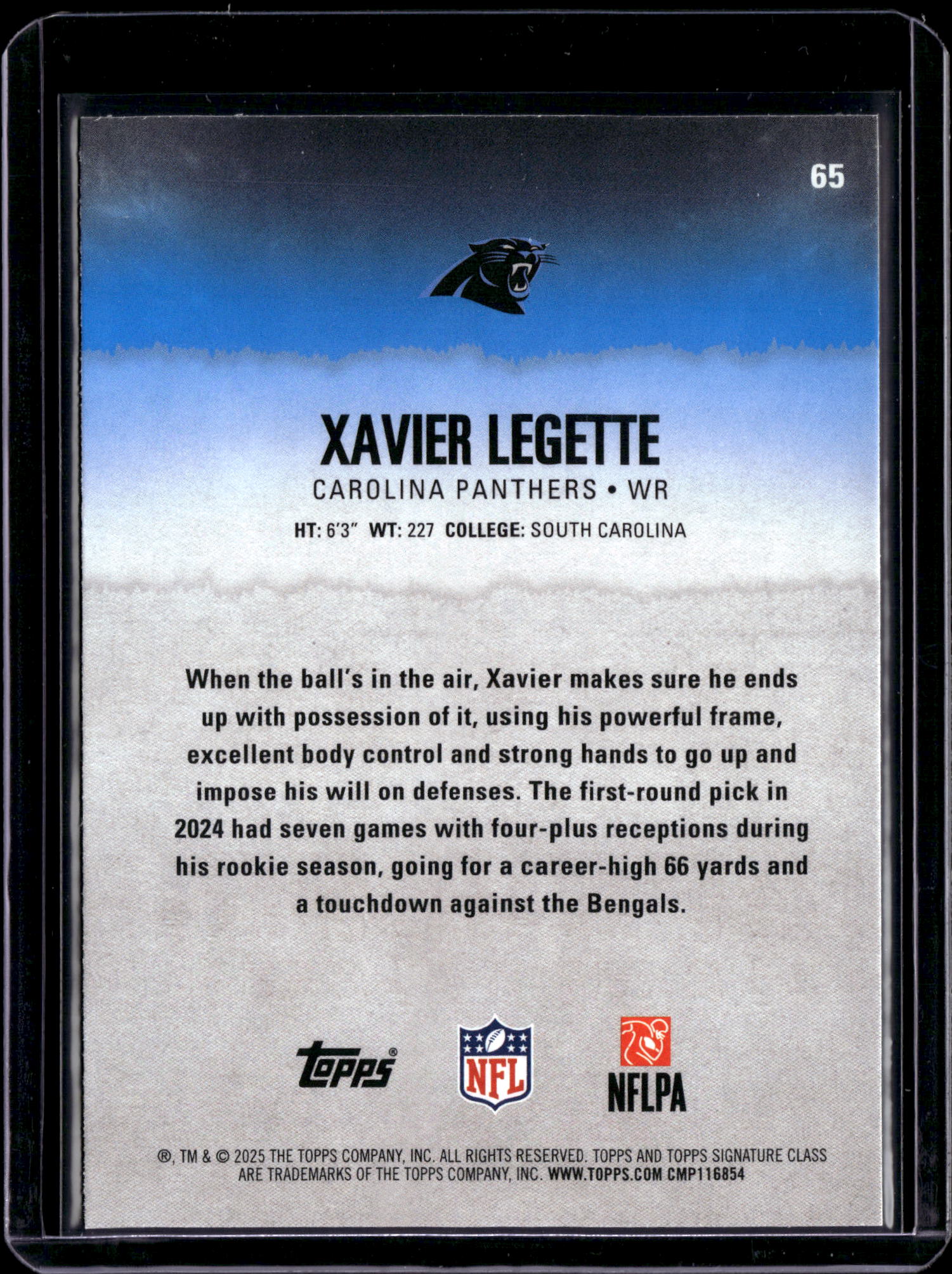 2025 Topps Signature Class Xavier Legette #65
