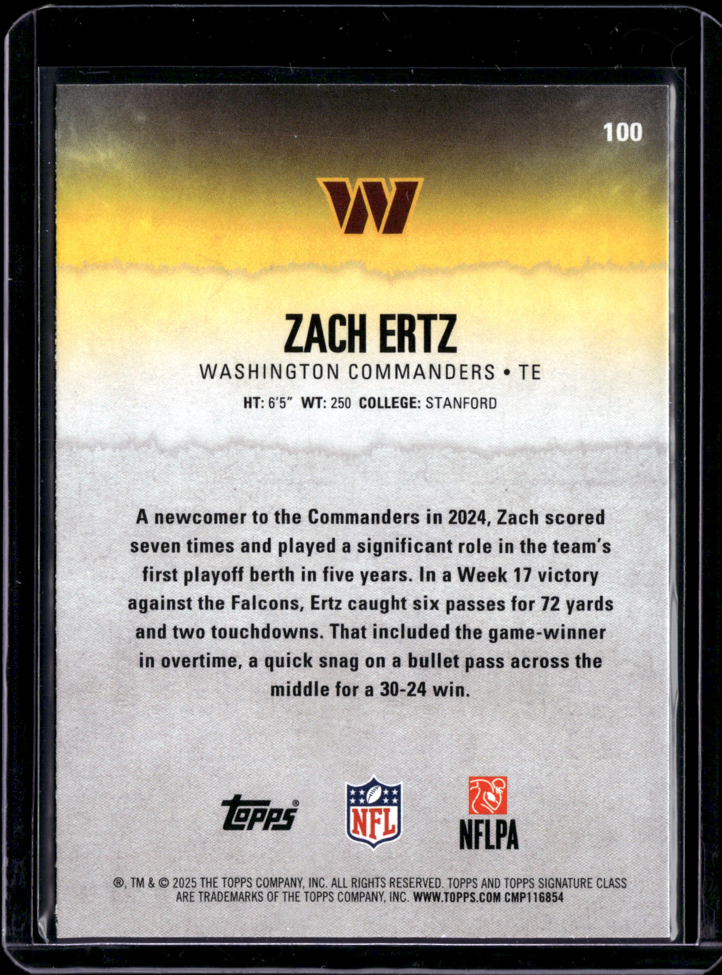 2025 Topps Composite Zach Ertz #100