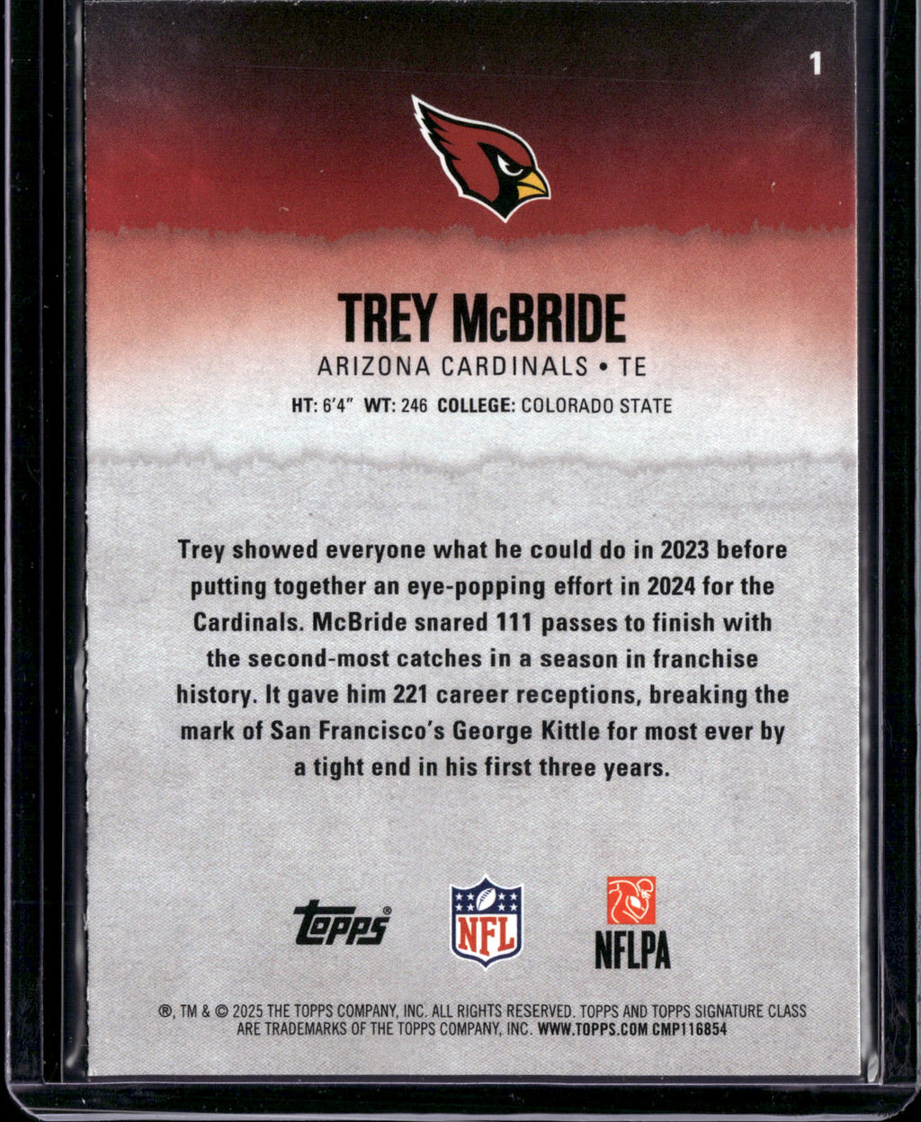2025 Topps Signature Class Trey McBride #1