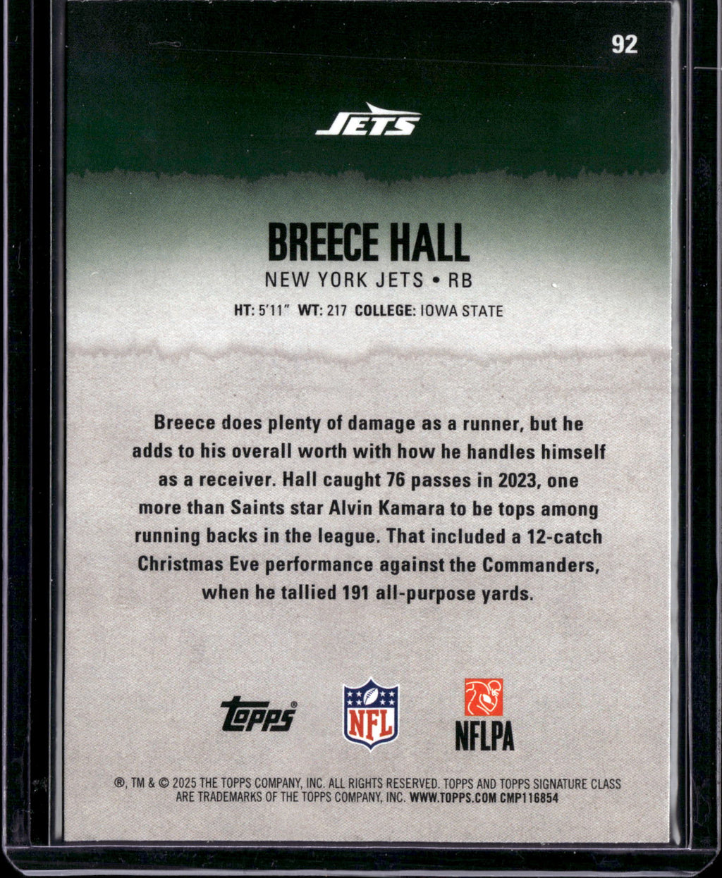 2025 Topps Composite Breece Hall #92