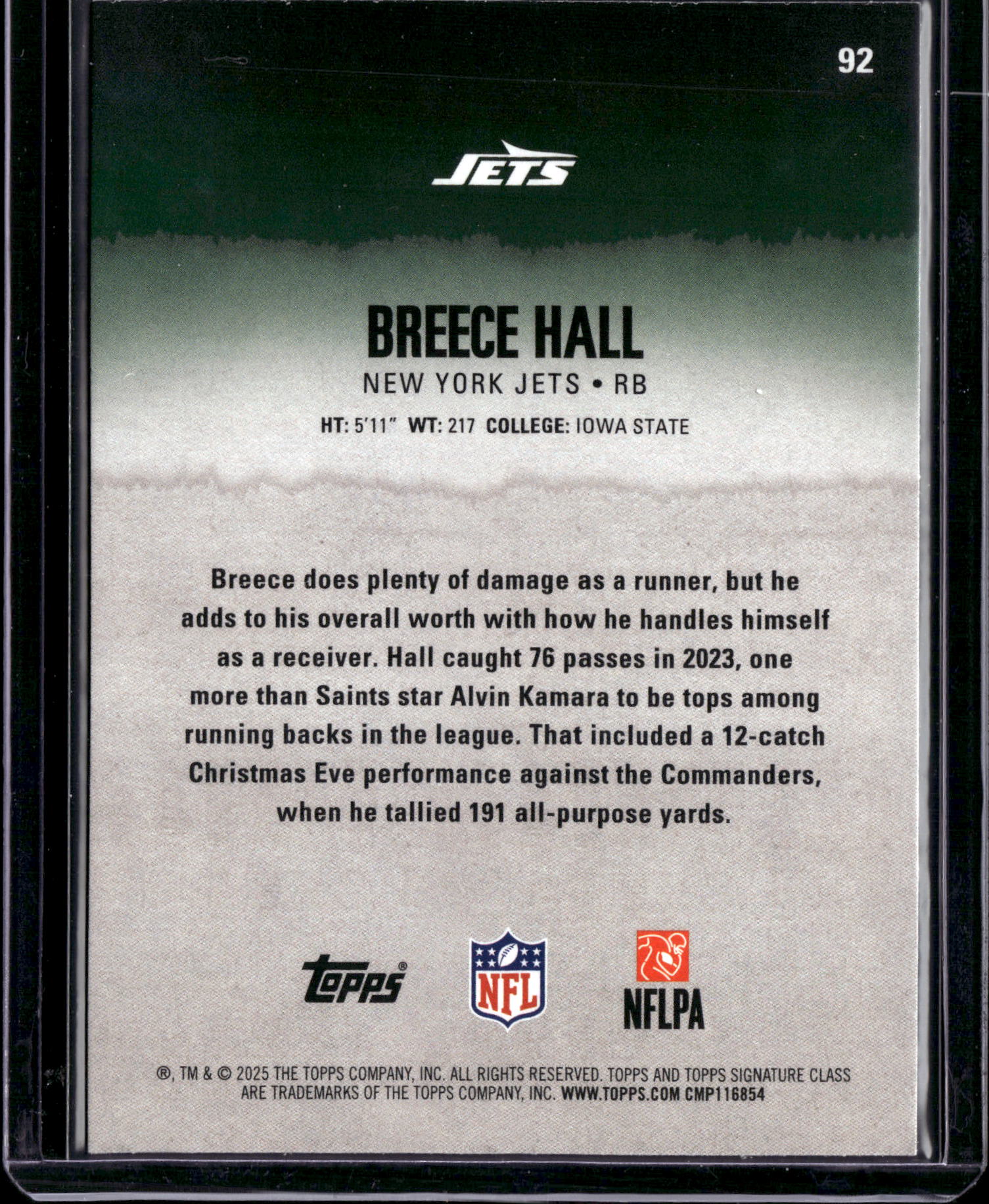 2025 Topps Composite Breece Hall #92