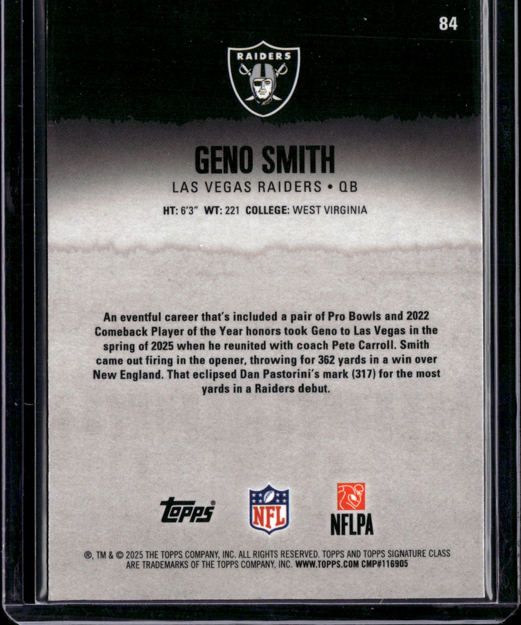 2025 Topps Signature Class Geno Smith #84