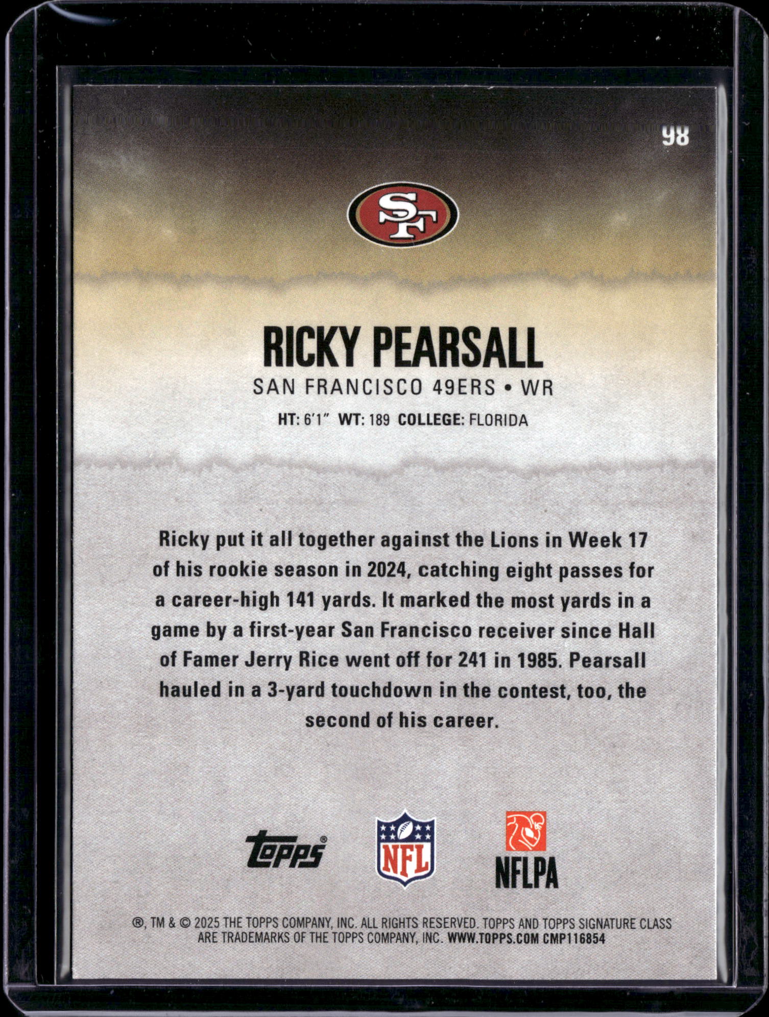 2025 Topps Signature Class Ricky Pearsall #98