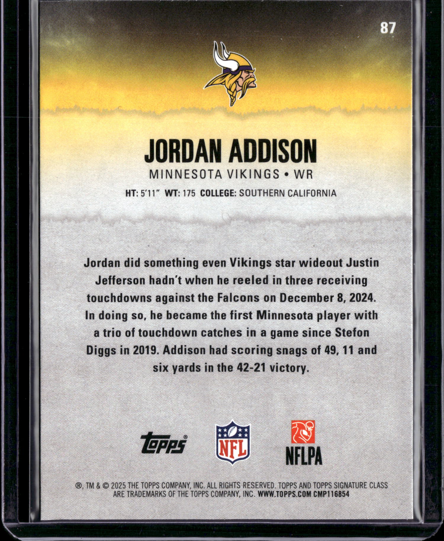 2025 Topps Composite Jordan Addison #87