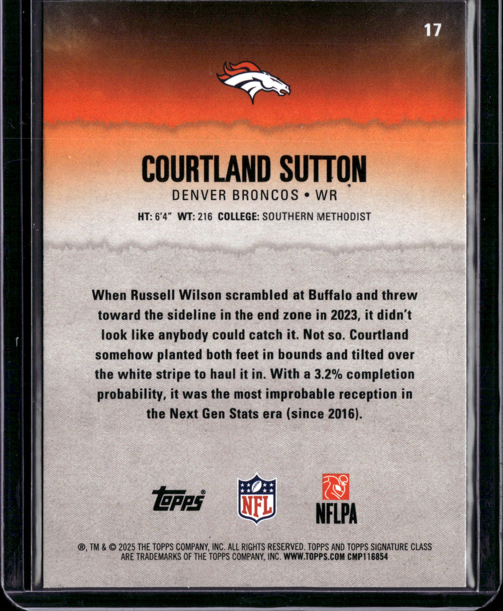 2025 Topps Signature Class Courtland Sutton #17