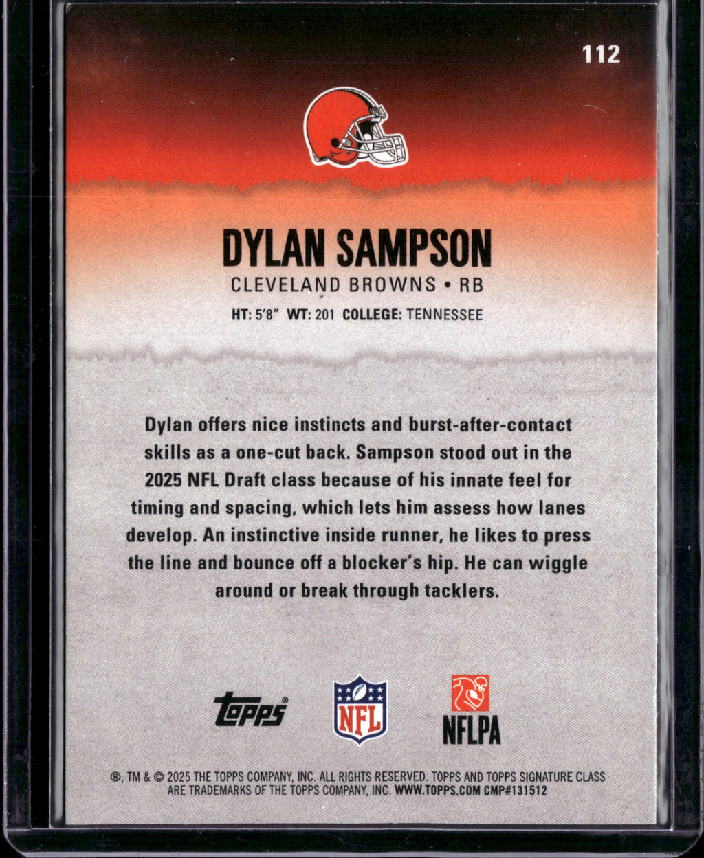 2025 Topps Signature Class Dylan Sampson #112 RC