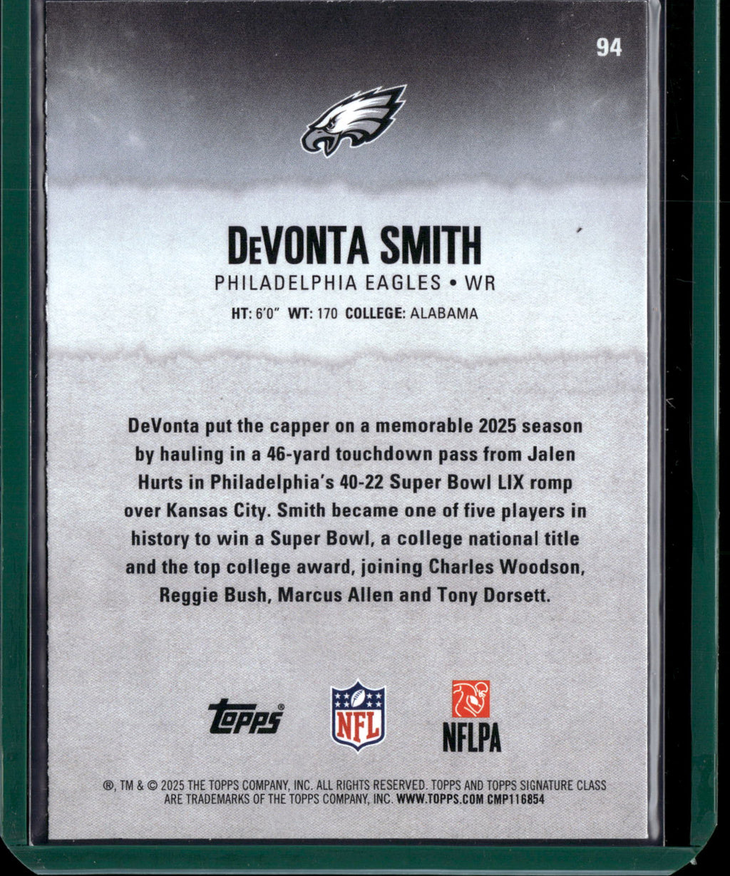 2025 Topps Signature Class DeVonta Smith #94