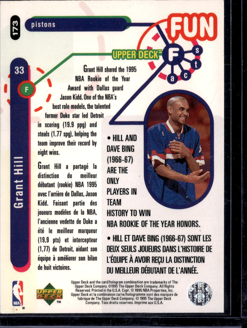 1995 Upper Deck Collector's Choice Grant Hill Michael Jordan #173
