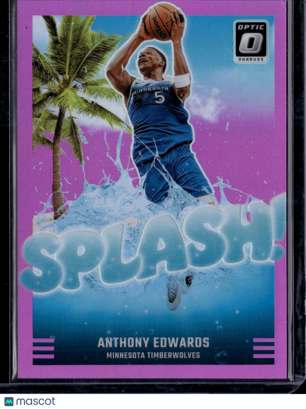 2025 Panini Donruss Optic Splash! Anthony Edwards #7 Pink /25