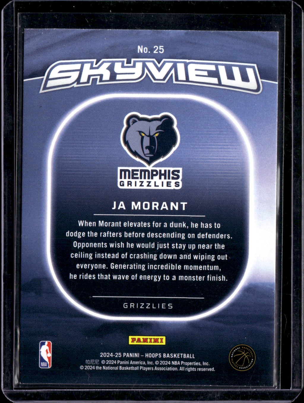 2024 Panini NBA Hoops Skyview Ja Morant #25
