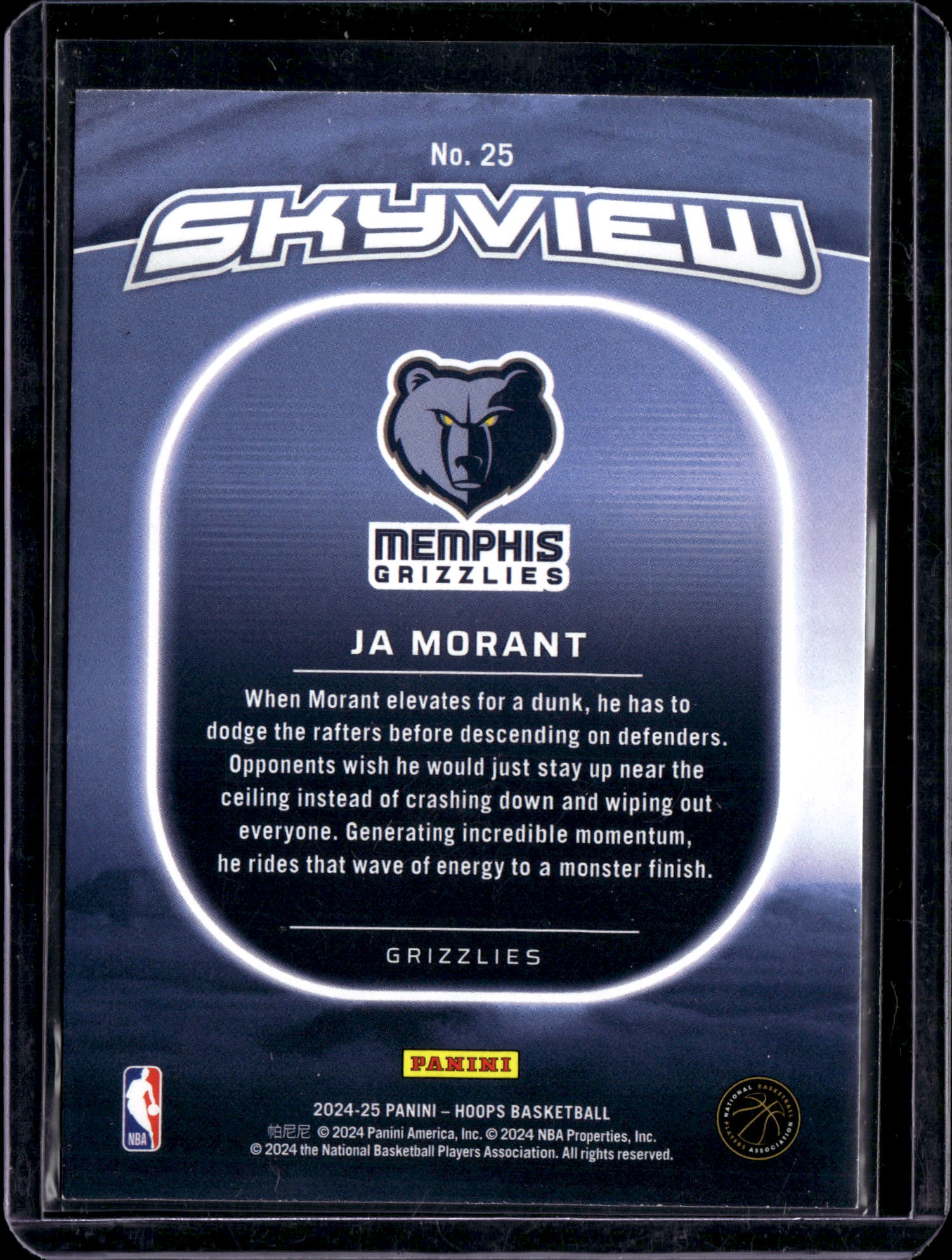 2024 Panini NBA Hoops Skyview Ja Morant #25