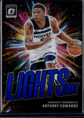 2025 Panini Donruss Optic Prizm Lights Out Anthony Edwards #15 /49