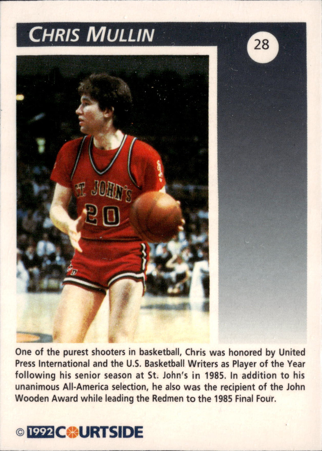 1992 Courtside Chris Mullin #28