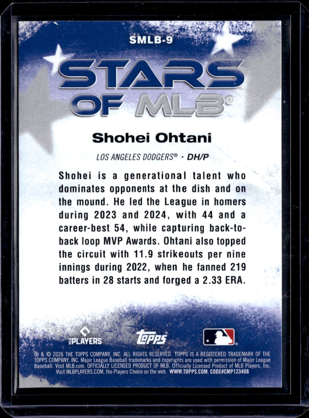 2026 Topps Stars of MLB Shohei Ohtani #SMLB-9
