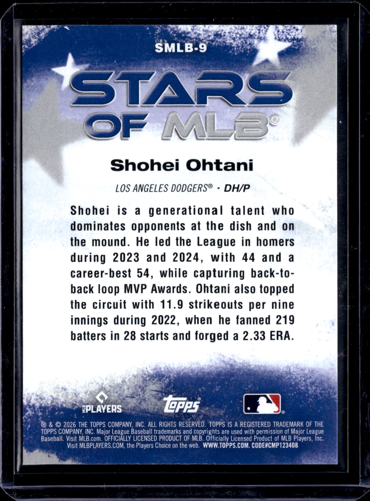2026 Topps Stars of MLB Shohei Ohtani #SMLB-9