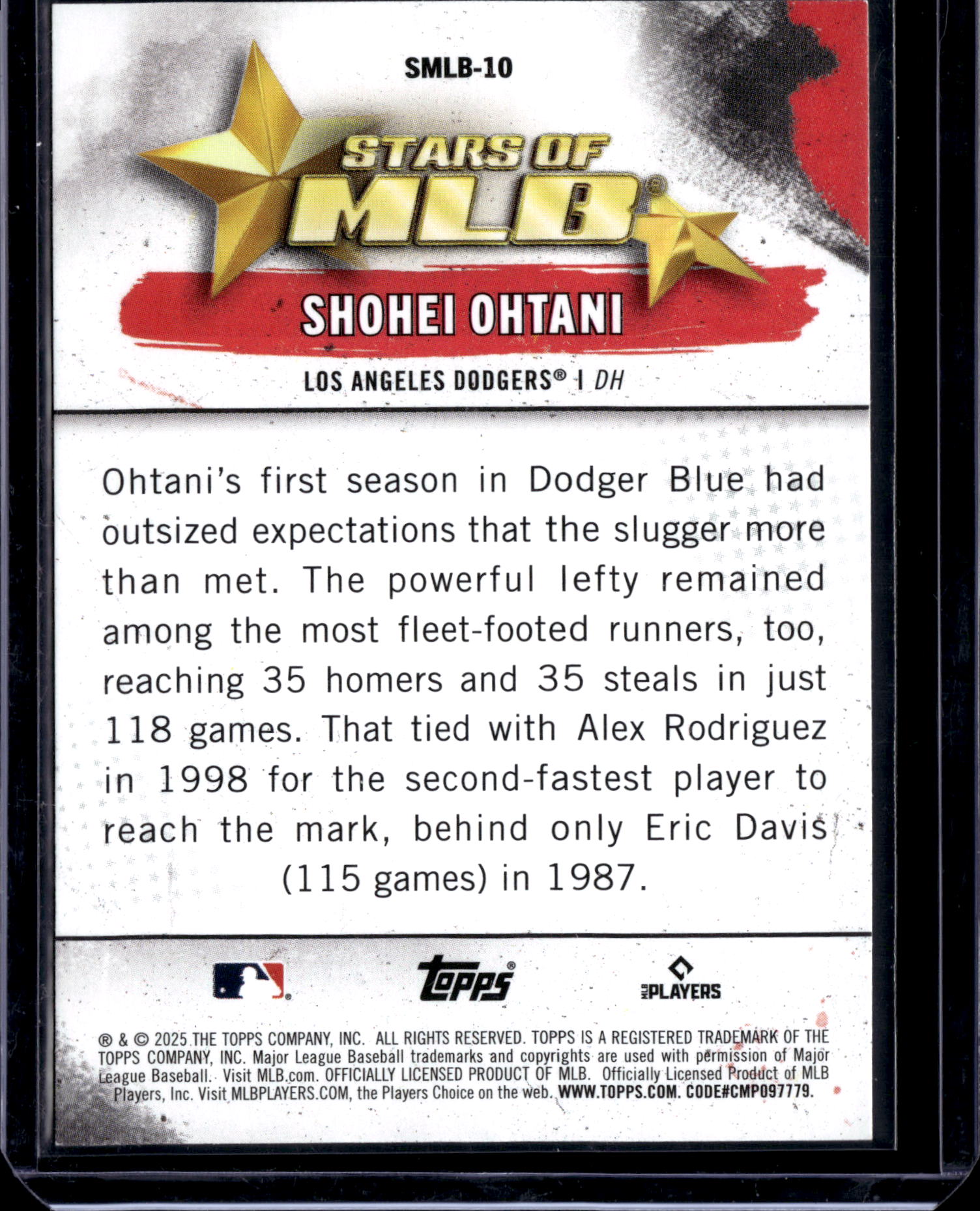 2025 Topps Stars of MLB Shohei Ohtani #SMLB-10