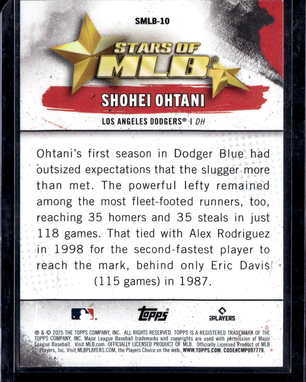 2025 Topps Stars of MLB Shohei Ohtani #SMLB-10