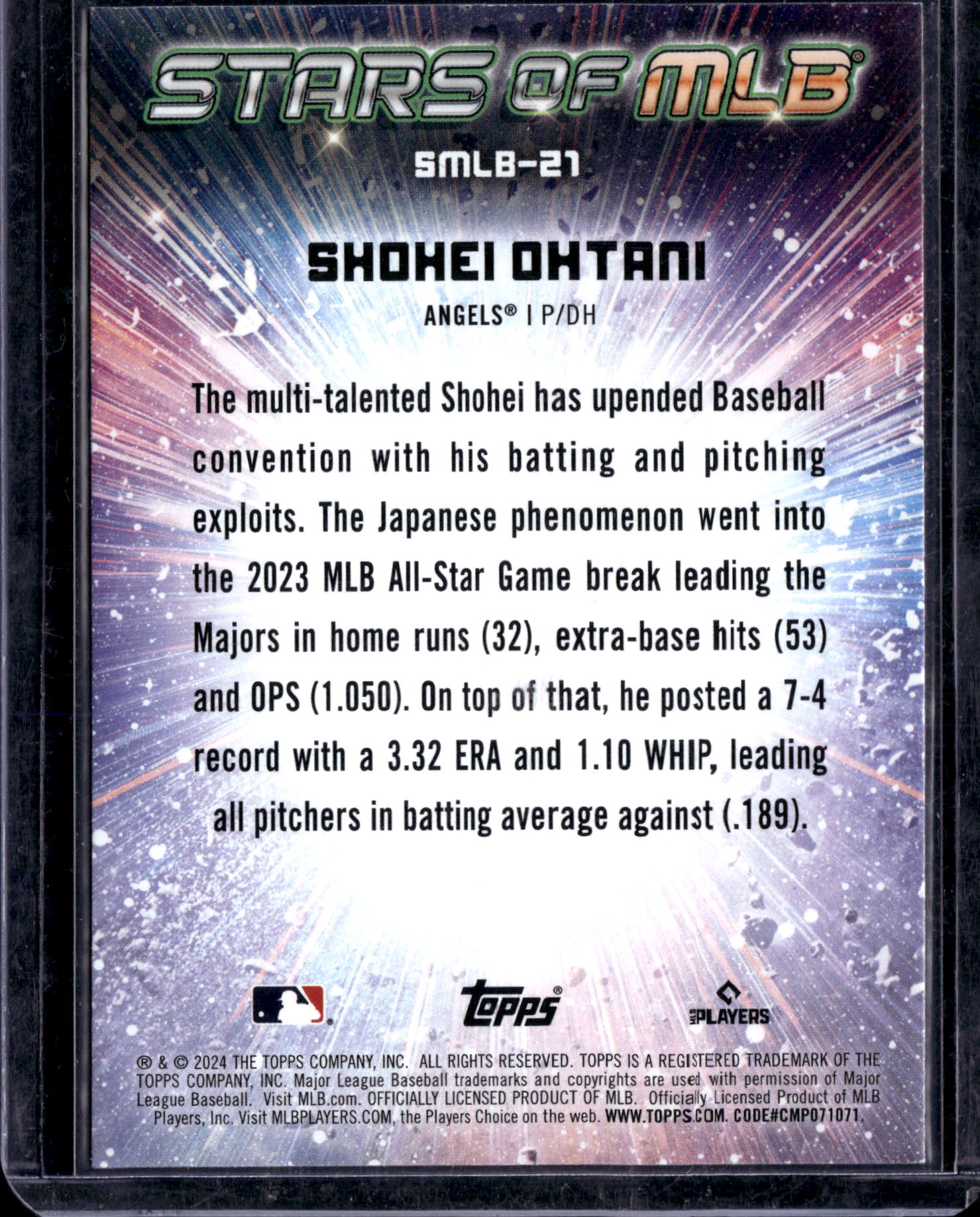 2024 Topps Stars of MLB Shohei Ohtani #SMLB-21