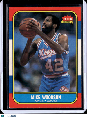 1986 Fleer Premier Mike Woodson #129