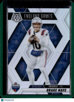 2025 Panini Mosaic Football Drake Maye #258 Silver Prizm