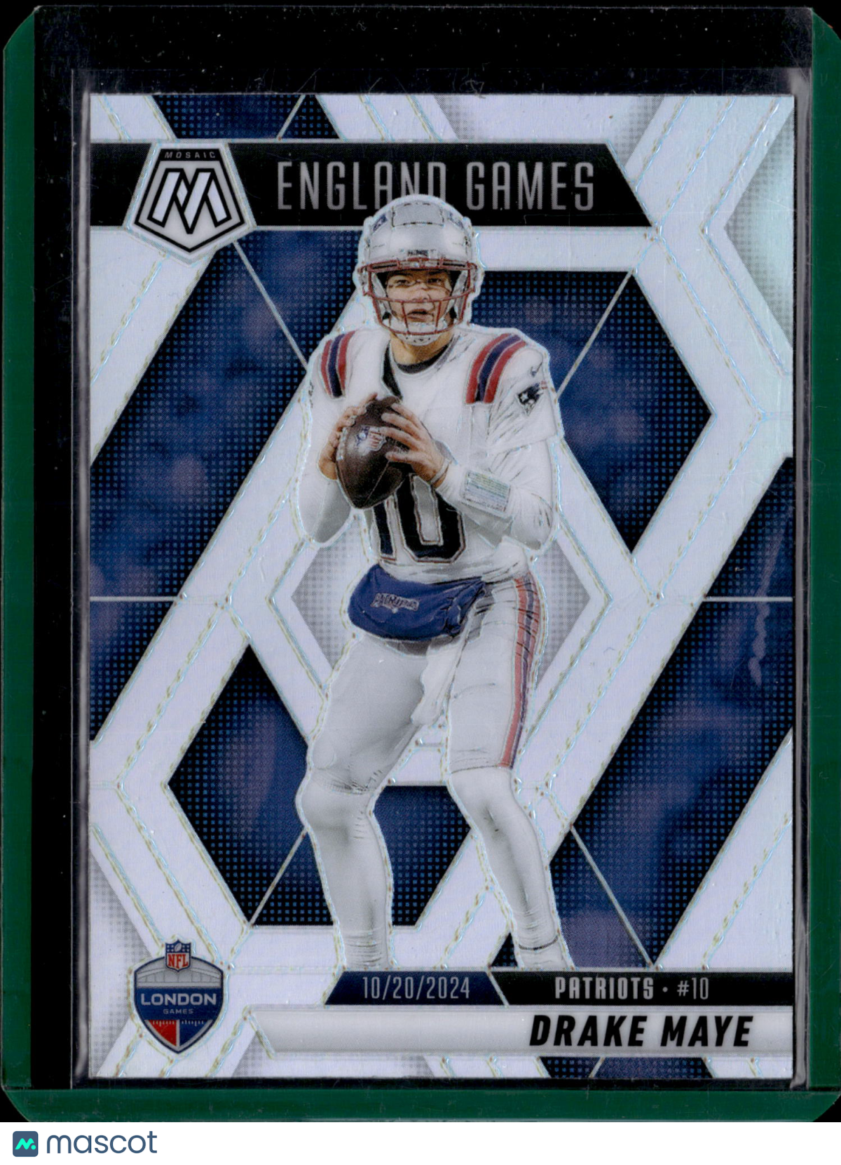 2025 Panini Mosaic Football Drake Maye #258 Silver Prizm