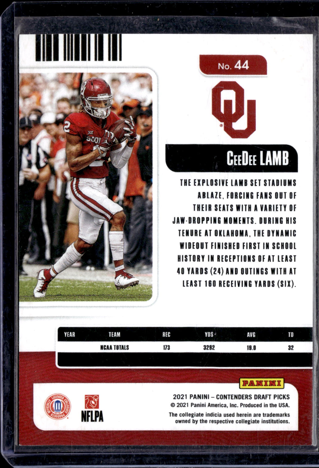 2021 Panini Contenders Draft Picks CeeDee Lamb #44