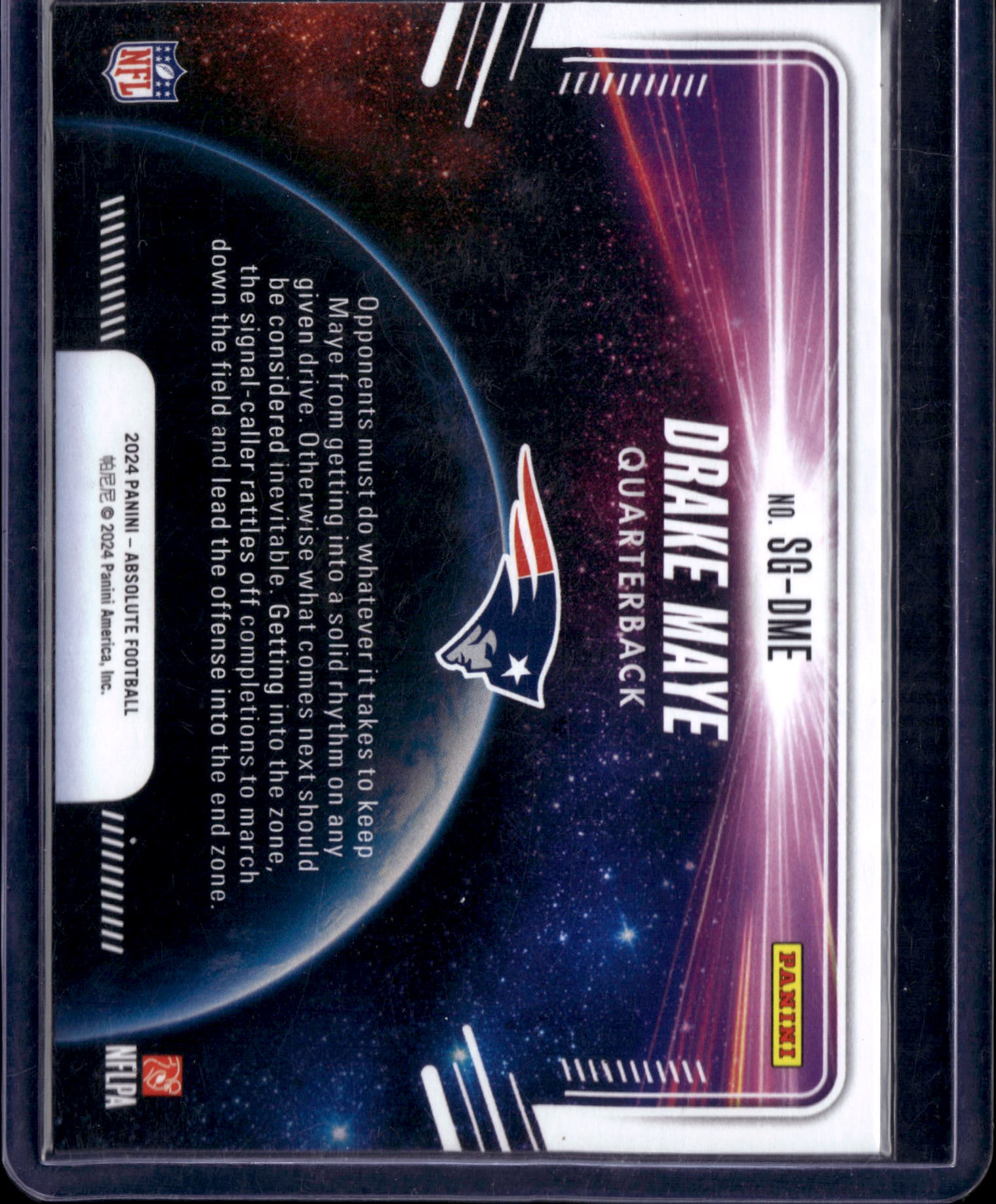 2024 Panini Absolute Star Gazing Drake Maye #SG-DME Rookie RC