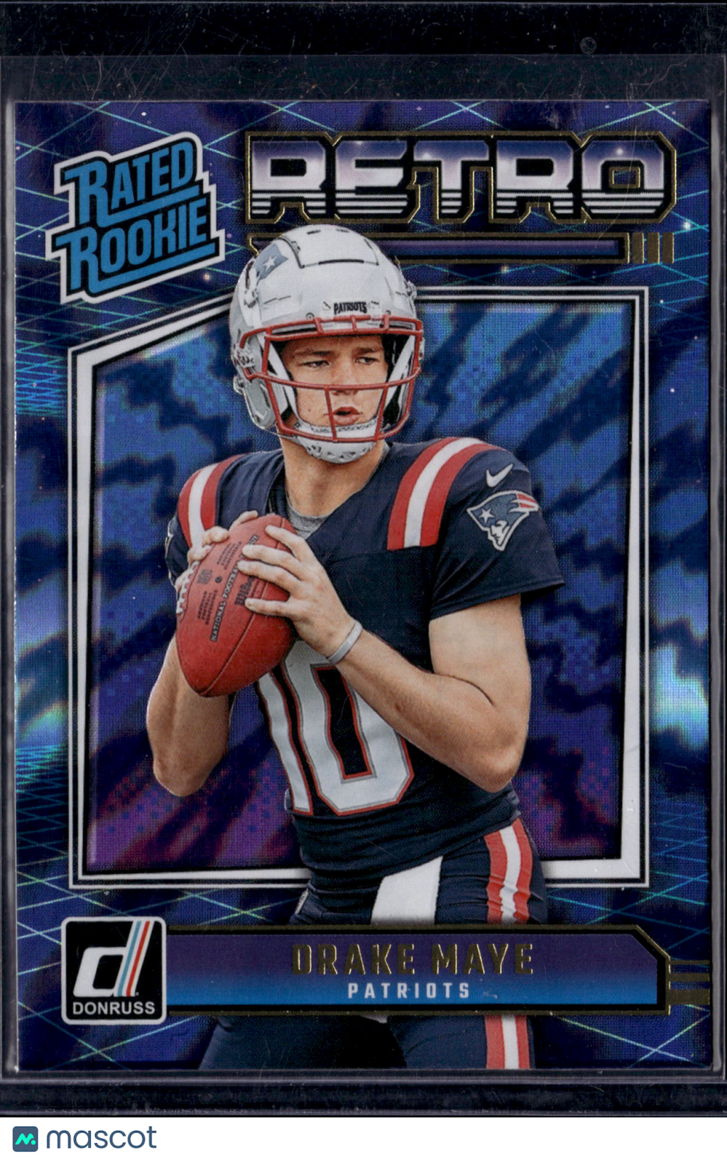 2024 Panini Donruss Retro Drake Maye #16 Blue Rookie